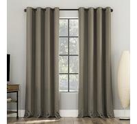 Sun Zero Nordic Lot de 2 Rideaux à œillets occultants de qualité théâtre, 132,1 x 137,2 cm, Champignon