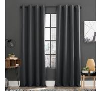 Sun Zero Soho Lot de 2 Rideaux occultants à œillets avec réduction du Bruit, économie d'énergie, 137,2 x 274,3 cm, Gris Anthracite