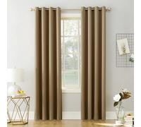 Sun Zero Soho Lot de 2 Rideaux occultants à œillets avec réduction du Bruit, économie d'énergie, 137,2 x 243,8 cm, Beige Taupe