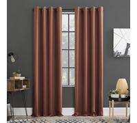 Sun Zero Soho Lot de 2 Rideaux occultants à œillets écoénergétiques - 137,2 x 243,8 cm - Terre Cuite