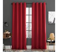 Sun Zero Soho Lot de 2 Rideaux occultants écoénergétiques à œillets, 137,2 x 243,8 cm, Rouge