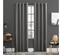 Sun Zero Soho Lot de 2 Rideaux occultants écoénergétiques à œillets - 137,2 x 274,3 cm - Gris