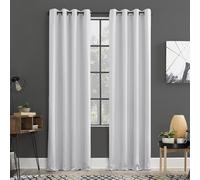 Sun Zero Soho Paire de Rideaux occultants à œillets écoénergétiques, Blanc Tourterelle, 137,2 x 213,4 cm, Total 274,3 x 213,4 cm