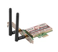 Sun3Drucker 300Mbps Wireless PCI-E Express Card WiFi Network Antenna LAN Card w/ 2pcs Antenna for Windows 7/8/10/XP