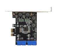 Sun3Drucker Desktop Computer PCI-E to USB 3.0 Expansion Card w/Dual 19Pin SATA Power Connector