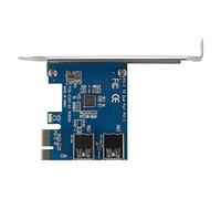 Sun3Drucker PCI-E PCI Express x1 to Dual USB 3.0 Port Extender Converter Adapter Card for BTC Mining