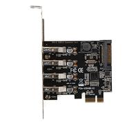 Sun3Drucker Superspeed 5Gbps 4 Ports USB 3.0 to PCI-E Express Expansion Card Adapter w/ 15pin SATA Power Connector