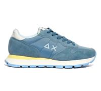 SUN68 ALLY SOLID Sneakers Femme Cuir Daim Mesh Gris Clair Casual