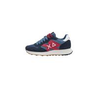 SUN68 Baskets basses pour homme en polyester Z45114, bleu foncé, 41 EU