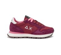 Sun68 - Baskets Casual en Bordeaux Cuir et Tissu - Femme - Chaussures - Rouge - Taille: 39 EU