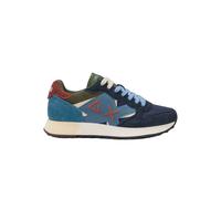 Sun68 - Baskets d'Hiver en Nylon avec Patch en Cuir - Homme - Chaussures - Bleu - Taille: 42 EU