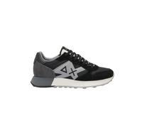 Sun68 - Baskets en Nylon et Daim avec Détails en Cuir - Homme - Chaussures - Noir - Taille: 41 EU