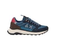 SUN68 Baskets Fire & Camping en Cordura et Suede Navy Blue Homme, bleu, 40 EU