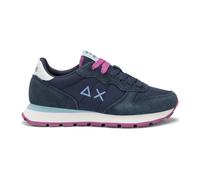 Sun68 - Bleu Marine Casual Baskets Solide Tissu et Cuir Femme - Femme - Chaussures - Bleu - Taille: 37 EU