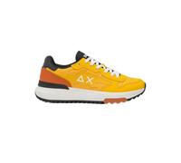 SUN68 Chaussures de sport, jaune et orange, semelle en caoutchouc, lacets blancs, citronier, 41 EU Estrecho