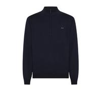 Sun68 - Half Zip Sweater Basic L/S - Homme - Pulls - Bleu - Taille: XL