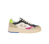 SUN68 Homme Big Basket Z44148 Sneaker, Weiß Schwarz Pink, 41 EU