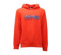 Sun68, Homme, Sweatshirts et sweats à capuche, Orange, Taille: L Hood Big Logo Cotton SweaT-shirt