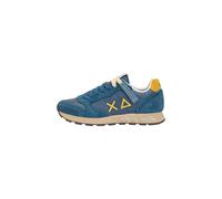 SUN68 Hommes Baskets Basses Cuir Z36104, Bleu, 43 EU