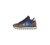 SUN68 Hommes Baskets Hautes Polyester Z45109, bleu foncé, 44 EU