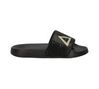 Sun68 - Logo Strass Chaussons Noir Or - Femme - Chaussures - Noir - Taille: 36 EU