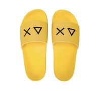 SUN68 Pantoufles avec logo, slides pour homme, jaune, 41 EU