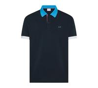 Sun68 - Polo 3 Color Way S/S - Homme - Tops - Bleu - Taille: S