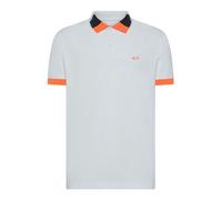 Sun68 - Polo Blanc Logo Fluo T-shirts et Polos - Homme - Tops - Blanc - Taille: XL