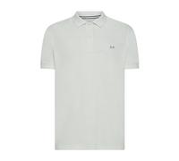 Sun68 - Polo en lin et coton jersey - Homme - Tops - Blanc - Taille: 3XL
