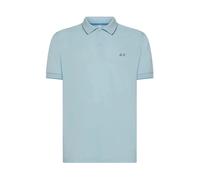Sun68 - Polo Petites Rayures au Col - Homme - Tops - Bleu - Taille: 2XL