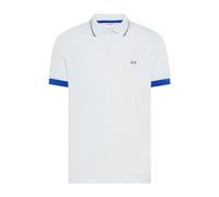 Sun68 - Polo Small Stripe Fluo S/S - Homme - Tops - Blanc - Taille: 2XL