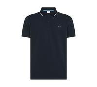 Sun68 - Polo Small Stripe on Collar S/S - Homme - Tops - Bleu - Taille: S