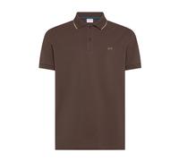 Sun68 - Polo Small Stripe on Collar S/S - Homme - Tops - Brun - Taille: S