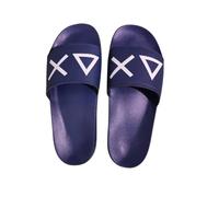 SUN68 Homme Slippers Logo Sandal, Navy Blue, 42 EU