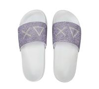 SUN68 Slippers strass plage femme 0124 blanc/lilas DS26SU25 X36211, Blanc lilas, 39 EU