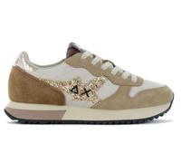 SUN68 Stargirl Glitter Logo - Femmes Sneaker Beige Z44210-16 Loisirs Baskets