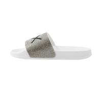 Sun68 - Tongs Strass Logo - Femme - Chaussures - Blanc - Taille: 37 EU