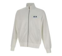 Sun68 - Track Zip Basic Fleece - Homme - Sweatshirts et sweats à capuche - Blanc - Taille: S