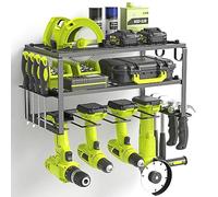 SUNALLY Organiseur d'outils électriques, support d'outils pour perceuse électrique, étagère à outils robuste, porte-outils à 3 couches, support de perceuse sans fil, étagère flottante pour outils