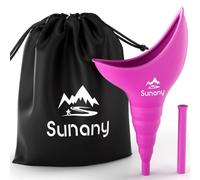 Sunany Urinoir Femme Portable, Entonnoir Silicone Réutilisable, Fuchsia