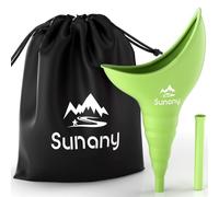 Sunany Urinoir Femme,Urinoir Femelle à Entonnoir en Silicone, Portable pour Pipi Debout Femme,Réutilisable Urinaux Toilette Féminine, pour en Plein air, Activités, Camping,Voyage(Vert)