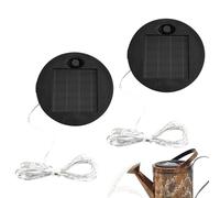 SunaOmni 2PCS Panneaux Solaires de Remplacement pour Lampes de Jardin Dessus de Remplacement avec Guirlande Lumineuse de 7 cm Panneau de Remplacement de Lumière Solaire Ronde pour Lampe de Jardin