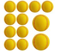 SunaOmni Lot de 12 balles de Baseball Souples 7, 6 cm, silencieuses et élastiques, en Mousse PU Jaune, pour Que Les Enfants puissent Jouer, s'entraîner, Lancer et Attraper à la Maison à l'école.