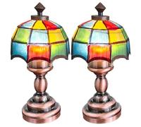 SunaOmni Lot de 2 Lampes de Bureau Miniatures réalistes pour Maison poupée, à l'échelle 1/12, à Piles, avec Interrupteur Marche/arrêt, pour Bricolage, Jeux rôle, décoration