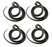 SunaOmni Lot de 4 Serpents en Caoutchouc réalistes de 1, 30 m, en Plastique, pour éloigner Les Oiseaux, pour Halloween