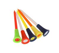 SunaOmni Lot de 50 tees de golf de 83 mm, couleur mélangée, en plastique, clip magnétique pour chapeau de golf et marqueur de balle, tees multicolores en plastique, tees à balles jaunes
