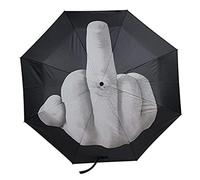 SunaOmni Parapluie doigt d'honneur pliable 98,6 x 55,9 cm avec doigt d'honneur cadeaux coupe-vent UPF40 + parasol pour homme et femme cadeau amusant parapluie drôle