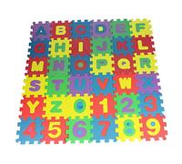 SunaOmni Tapis de Jeu en Mousse EVA Souple et coloré pour bébé, Motif Alphabet et Chiffres, Jouet éducatif pour Enfant, 12 x 12 cm.