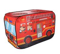 SunaOmni Tente Pop-up pour Enfants, Tente Camion de Pompiers Pliable en Tissu Oxford avec 3 Ouvertures, de Jeu Pop-up 44 x 26 x 30 Pouces, Maison Jeu pour Tout-Petits, Cadeaux pour garçons