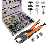 SUNAROC Bouton Pression À Visser Métal, Pression Pince Avec 3 Matrices Et 80 Jeux De Boutons-Pression En Métal Boutons Pression Pour Canvas Leather Boat Cover Replacement